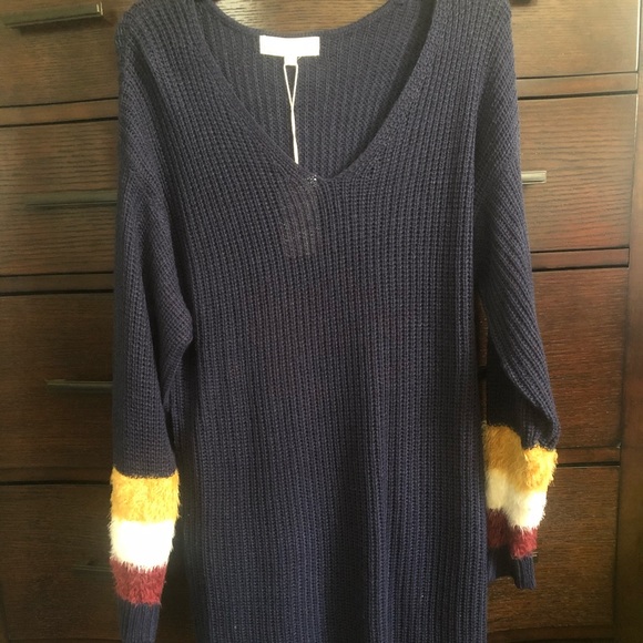 🧚🏽Sweater Dress With Fuzzy Arms🧚🏽 - Picture 2 of 4